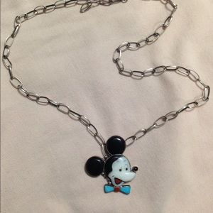 Vintage silver Mickey necklace